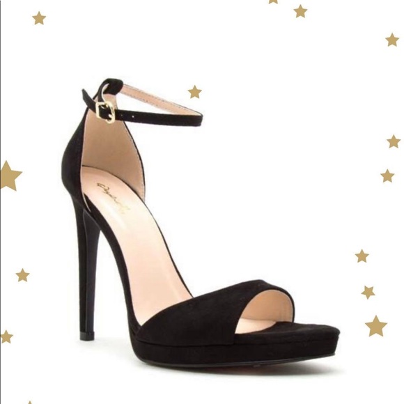 The House Of Gentry Shoes - Open-Toe Black Stiletto Heels